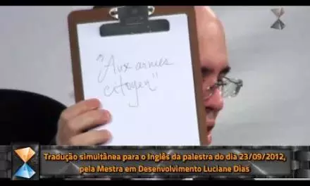 Tradução Simultânea para o Inglês – Breve Edição em Vídeo de Trecho da Preleção do Dia 23 de Setembro de 2012 (*).