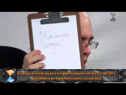 Tradução Simultânea para o Inglês – Breve Edição em Vídeo de Trecho da Preleção do Dia 23 de Setembro de 2012 (*).