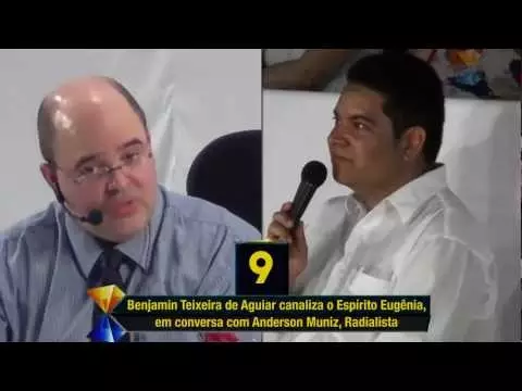 38 Informações Desconhecidas do Médium Benjamin Teixeira de Aguiar (e de Qualquer Pessoa Encarnada), Recebidas do Espírito Eugênia para o Radialista e Diretor de TV (de Duas Emissoras), Anderson Muniz, Diante de Centenas de Pessoas, ao Vivo, na Palestra do Último Domingo, 20 de Novembro de 2011, Reuniões Públicas estas Sempre Realizadas aos Domingos, às 6h da Tarde, no Espaço Emes, Entrada Franca (Vídeo-sinopse com Apenas 4min49s).