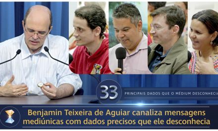 Benjamin Teixeira de Aguiar canaliza mensagens mediúnicas com dados precisos que ele desconhecia