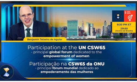 Incrível sucesso da conferência do orientador espiritual Benjamin Teixeira de Aguiar na CSW65 da ONU