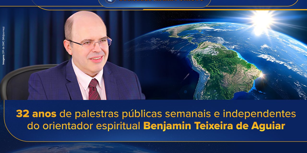 32 anos de palestras públicas semanais e independentes do orientador espiritual Benjamin Teixeira de Aguiar