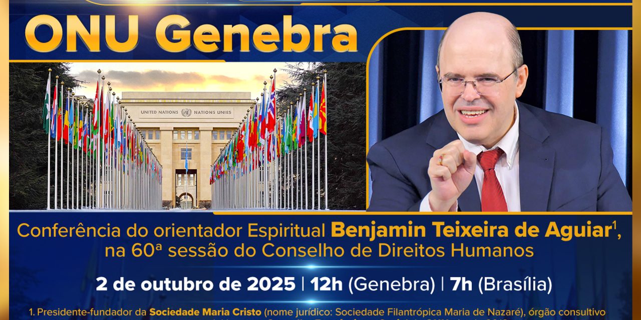 O orientador espiritual Benjamin Teixeira de Aguiar participará da 60ª sessão do Conselho de Direitos Humanos da ONU, em Genebra