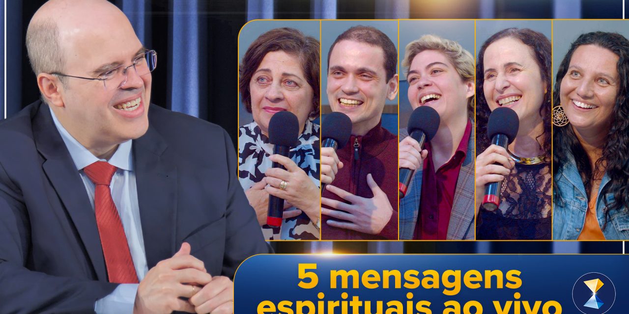 5 pessoas recebem mensagens espirituais singelas, ao vivo e diante de centenas de circunstantes