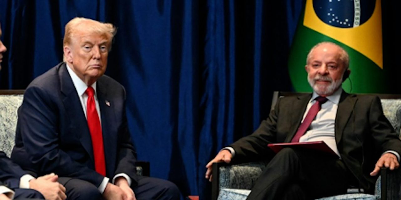 Lula majestoso e Trump assustado