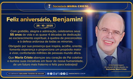 Feliz aniversário, Benjamin! – uma homenagem da equipe de divulgação da Sociedade Maria Cristo