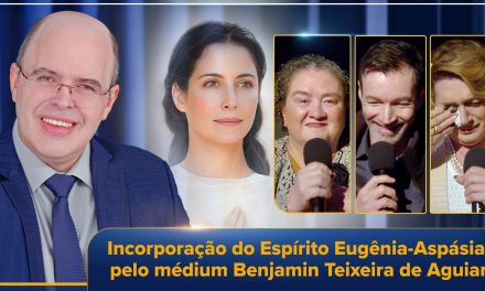 Incorporação pública, ao vivo, do Espírito Eugênia-Aspásia, pelo médium Benjamin Teixeira de Aguiar