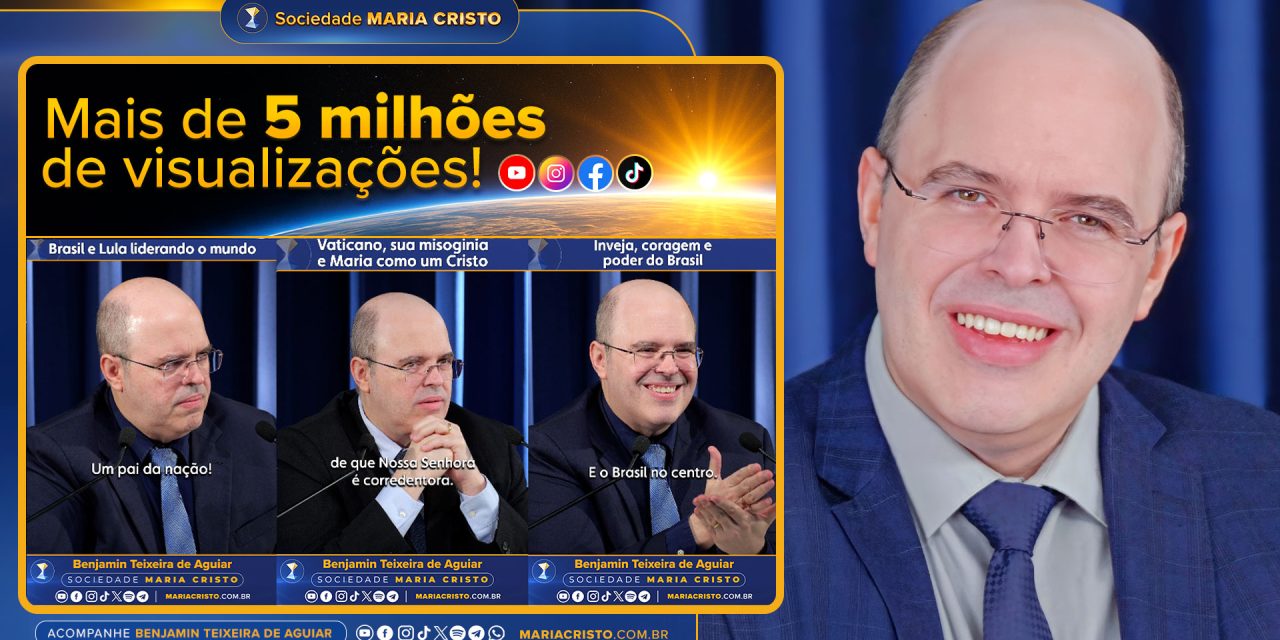 Milhões de visualizações mensais nas redes sociais do orientador espiritual Benjamin Teixeira de Aguiar