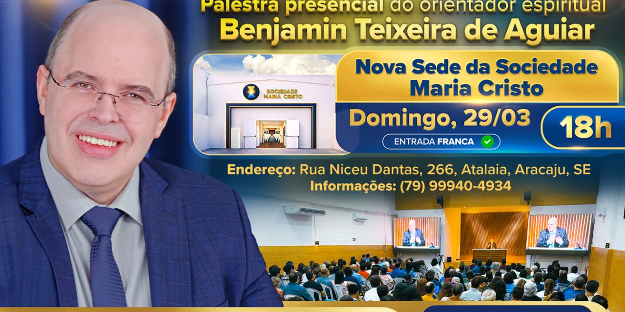 Ao vivo, palestra do orientador espiritual Benjamin Teixeira de Aguiar