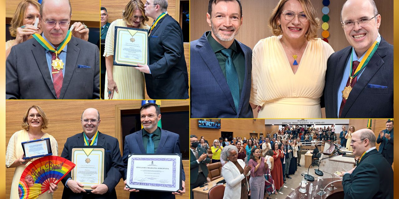 Assembleia Legislativa de Sergipe condecora o orientador espiritual Benjamin Teixeira de Aguiar com a Medalha da Ordem do Mérito Parlamentar