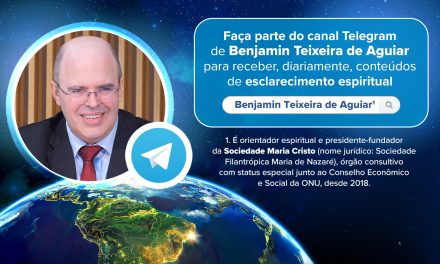 Siga o orientador espiritual Benjamin Teixeira de Aguiar no Telegram