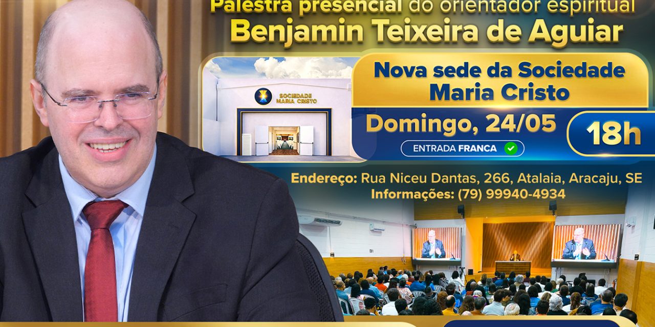 Ao vivo, palestra do orientador espiritual Benjamin Teixeira de Aguiar