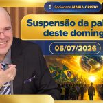 Suspensão da palestra deste domingo, 05/07/2026