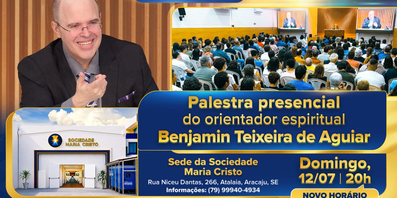 Palestra presencial do orientador espiritual Benjamin Teixeira de Aguiar