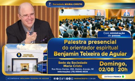 Palestra presencial do orientador espiritual Benjamin Teixeira de Aguiar
