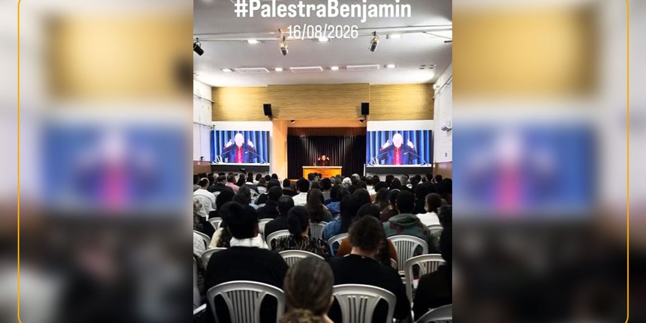 Amanhã, domingo 23/08, é dia de mais uma Palestra de Benjamin Teixeira de Aguiar – todos os domingos, entrada franca