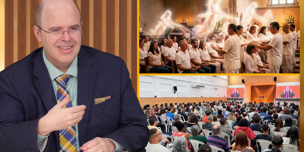 Retorno do serviço de passes ao início das palestras públicas do orientador espiritual Benjamin Teixeira de Aguiar