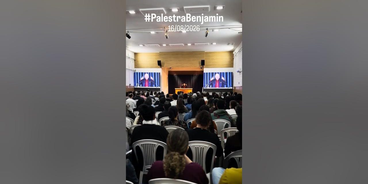 Amanhã, domingo 23/08, é dia de mais uma Palestra de Benjamin Teixeira de Aguiar – todos os domingos, entrada franca