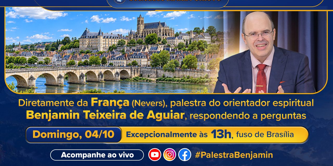 Diretamente da França (Nevers), palestra do orientador espiritual Benjamin Teixeira de Aguiar, respondendo a perguntas