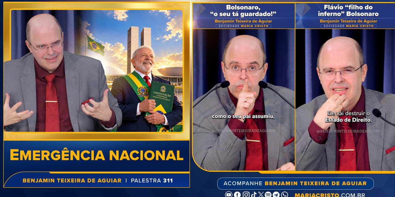 Emergência nacional – o orientador espiritual Benjamin Teixeira de Aguiar faz palestra histórica em defesa da democracia