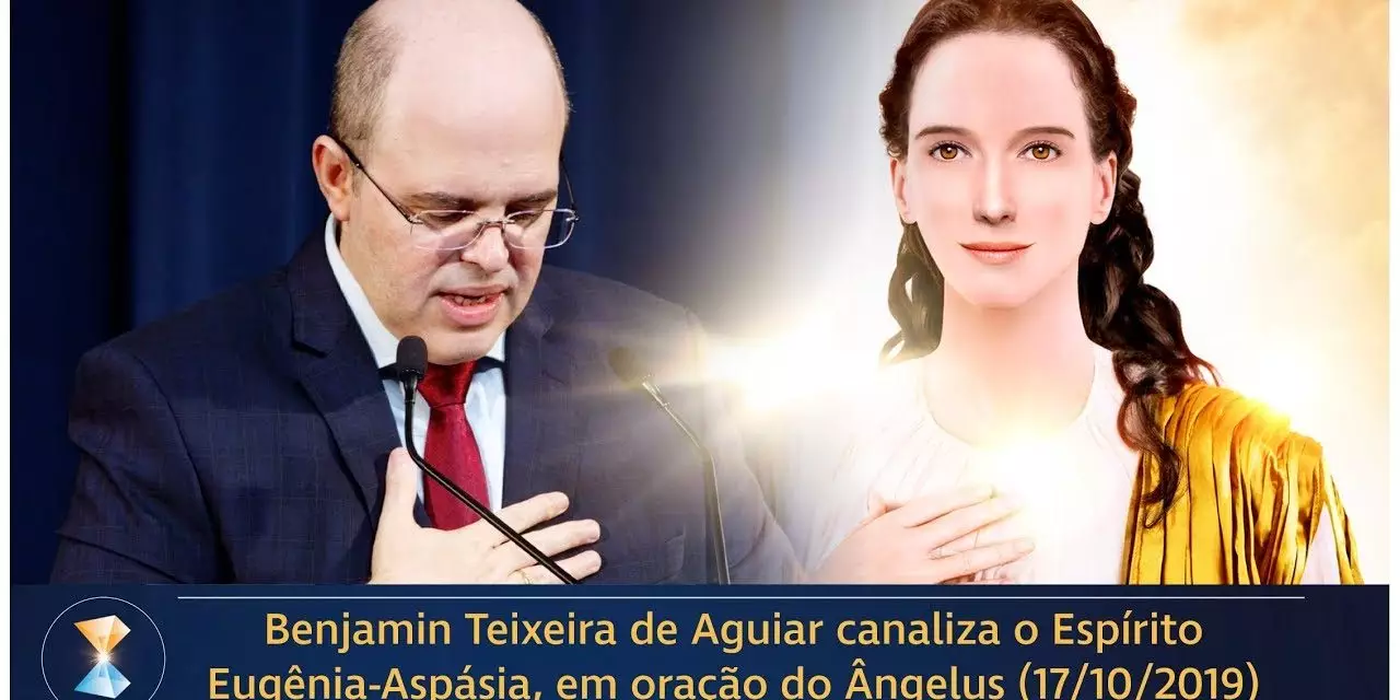 Benjamin Teixeira de Aguiar canaliza o Espírito Eugênia-Aspásia, em oração do Ângelus (17/10/2019)