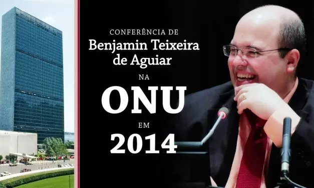 Conferência de Benjamin Teixeira de Aguiar na ONU, em 2014