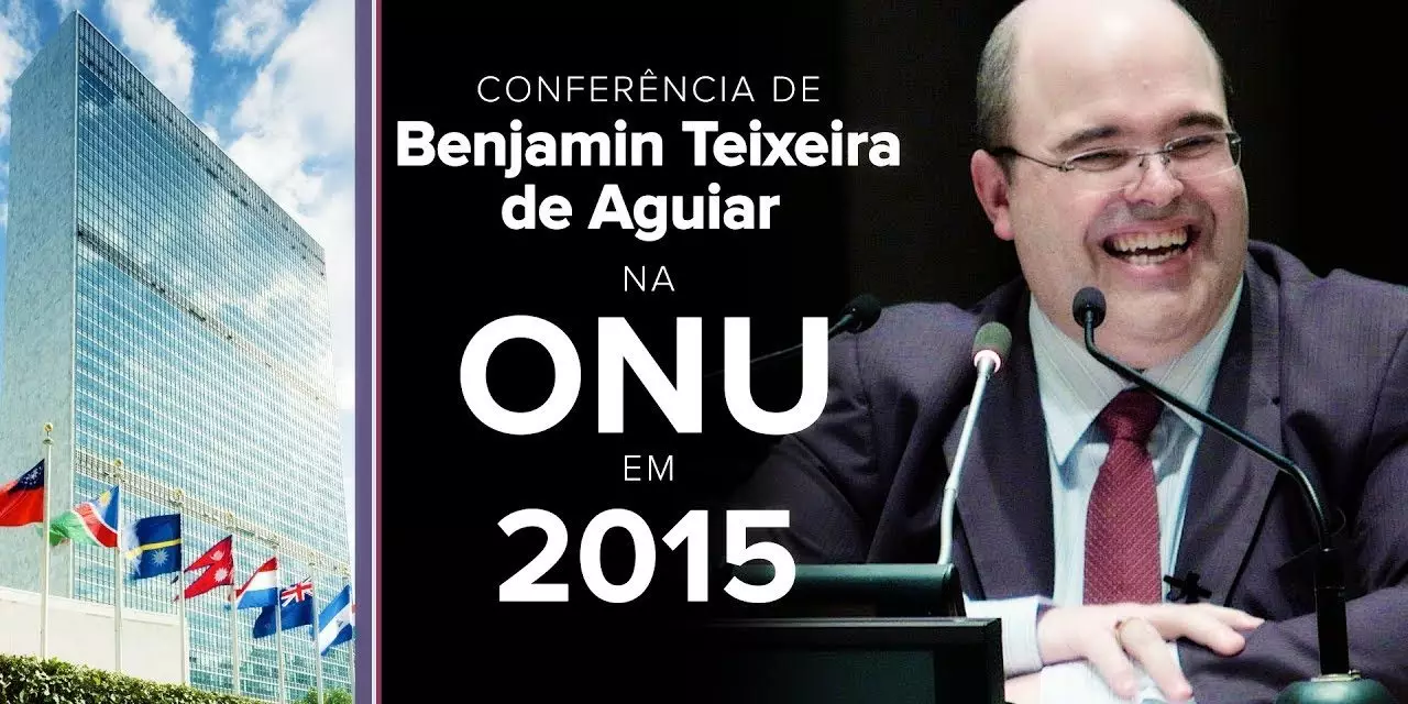 Conferência de Benjamin Teixeira de Aguiar na ONU, em 2015