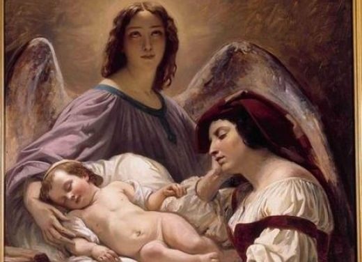 Filha e protetor espirituais na eternidade.