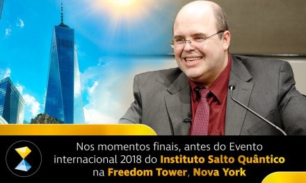 Nos momentos finais, antes do Evento internacional 2018 do Instituto Salto Quântico na Freedom Tower, Nova York